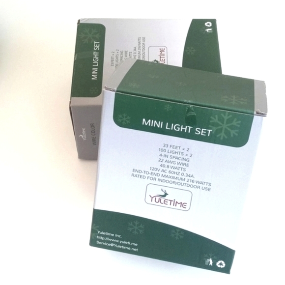 2 Sets of Orange Incandescent String Mini Light Sets Indoor / Outdoor 400 Lights - Picture 8 of 16